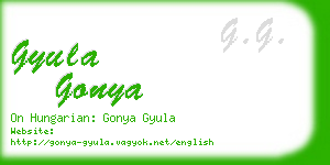 gyula gonya business card